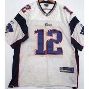 Reebok NFL Equipment Onfield New England Patriots Tom Brady Jersey #12 Size 50